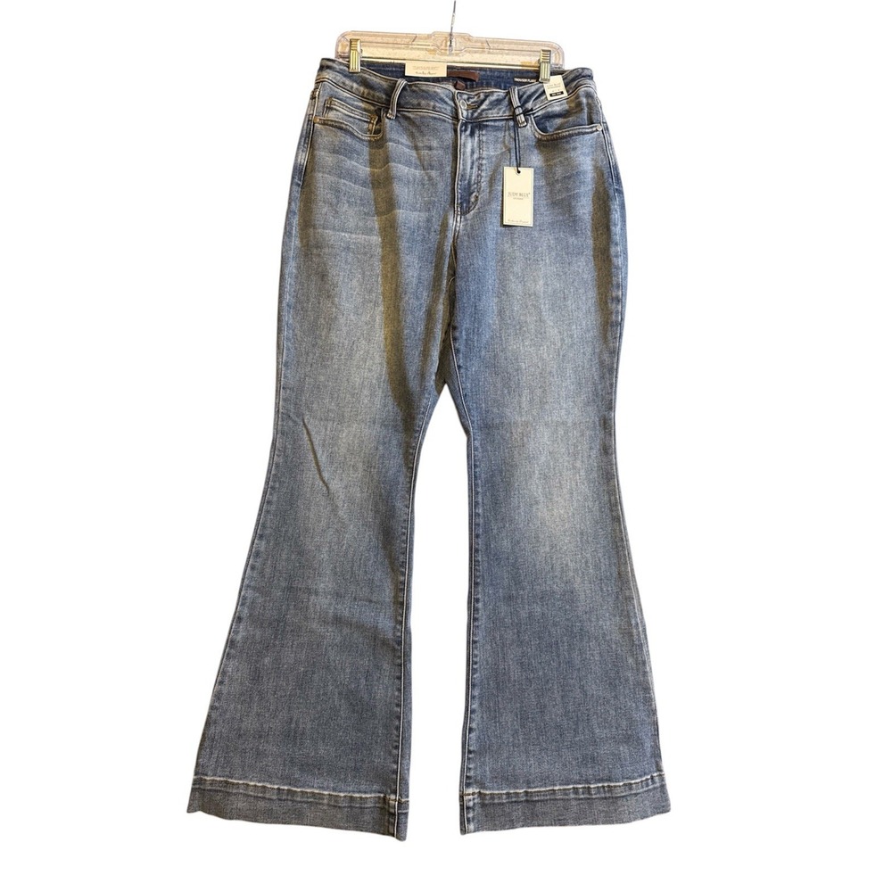 Judy Blue Mid Rise Flare Denim Jeans 82676 Trouser Flare 16W NWT